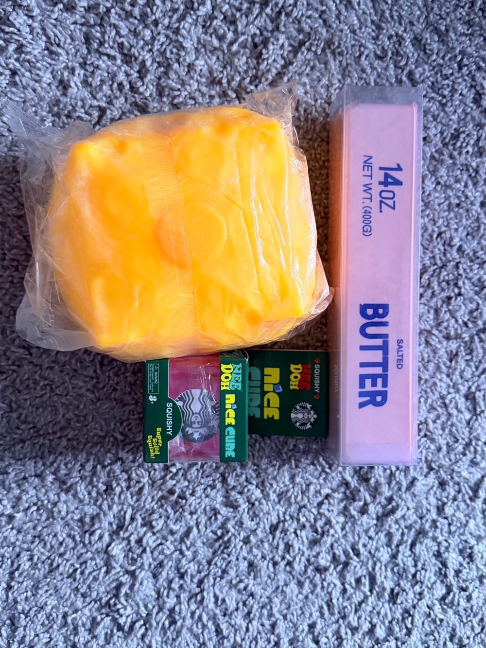 Cheese/butter/needoh Squishy set